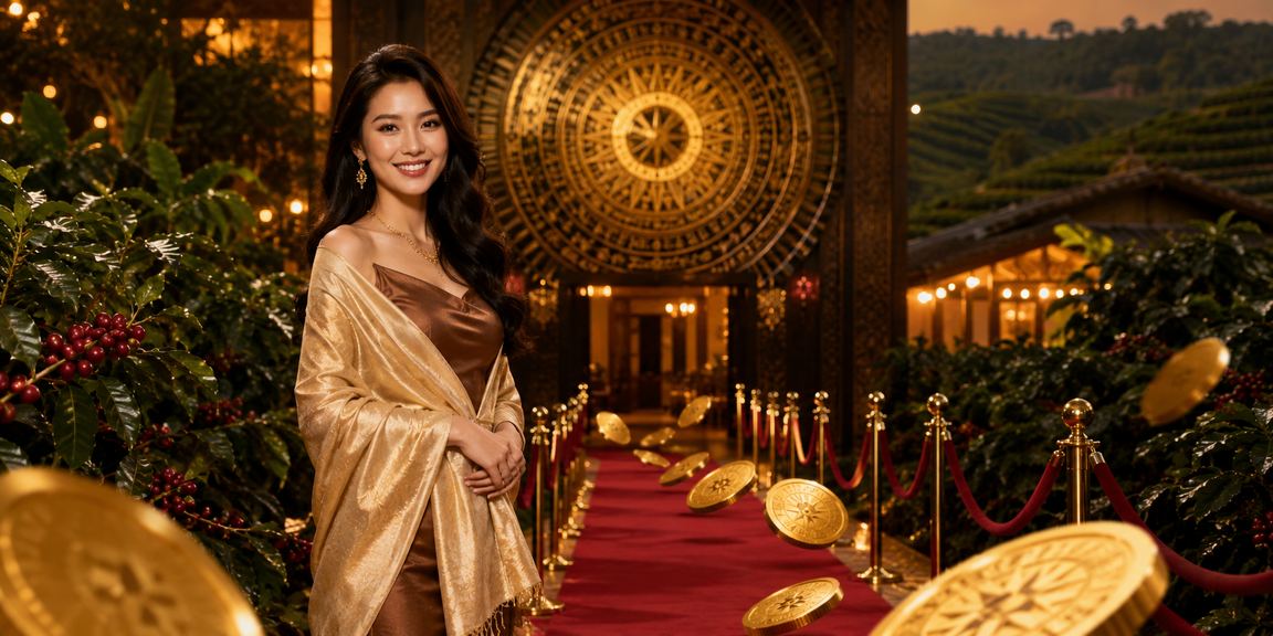 Người dùng Buôn Ma Thuột kiểm tra giao dịch hbt bên ly cà phê đặc sản Tây Nguyên